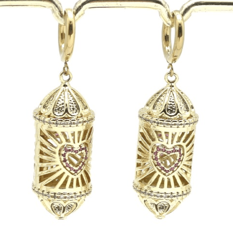 boucle oreille coeur sacré